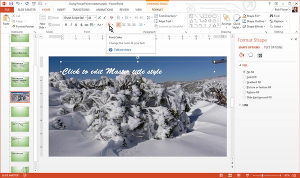 Cách dùng Slide Master trong PowerPoint trên laptop Windows
