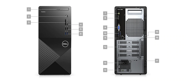 Máy tính để bàn Dell Vostro 3888 Tower Core i7 512GB SSD