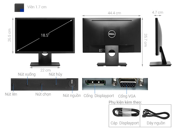 Màn hình máy tính Dell E1916HV 18.5 inch