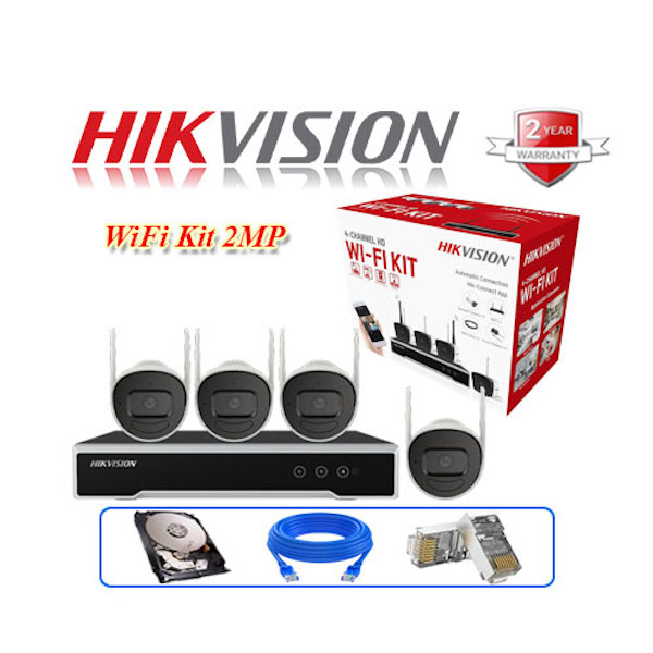 Trọn bộ Kit 4 camera Wifi HIKVISION NK42W0H(D)