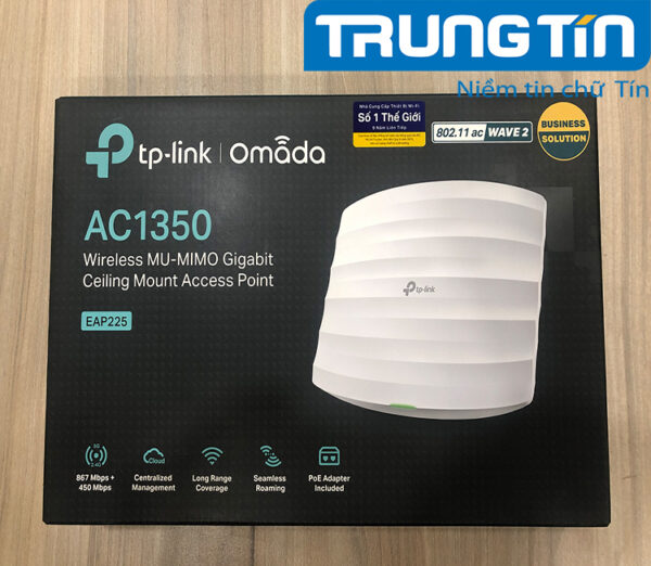 EAP225 - Access Point Gắn Trần Wi-Fi MU-MIMO Gigabit AC1350